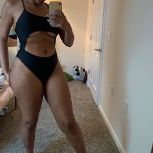 Sexy One piece black swimsuit L